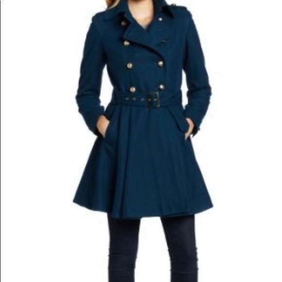 NWT Miss Sixty Cassie Coat Trench Military Double Breasted Fit and Flare - Picture 2 of 15